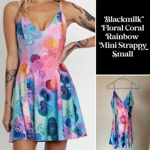 Floral Coral Blackmilk Strappy Dress
